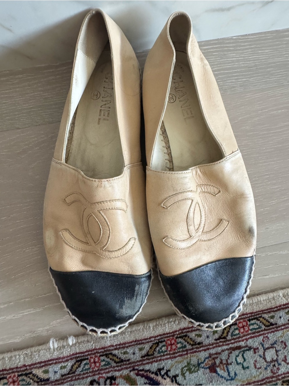 CHANEL  Espadrille Loafers 2 tone - Picture 2 of 16
